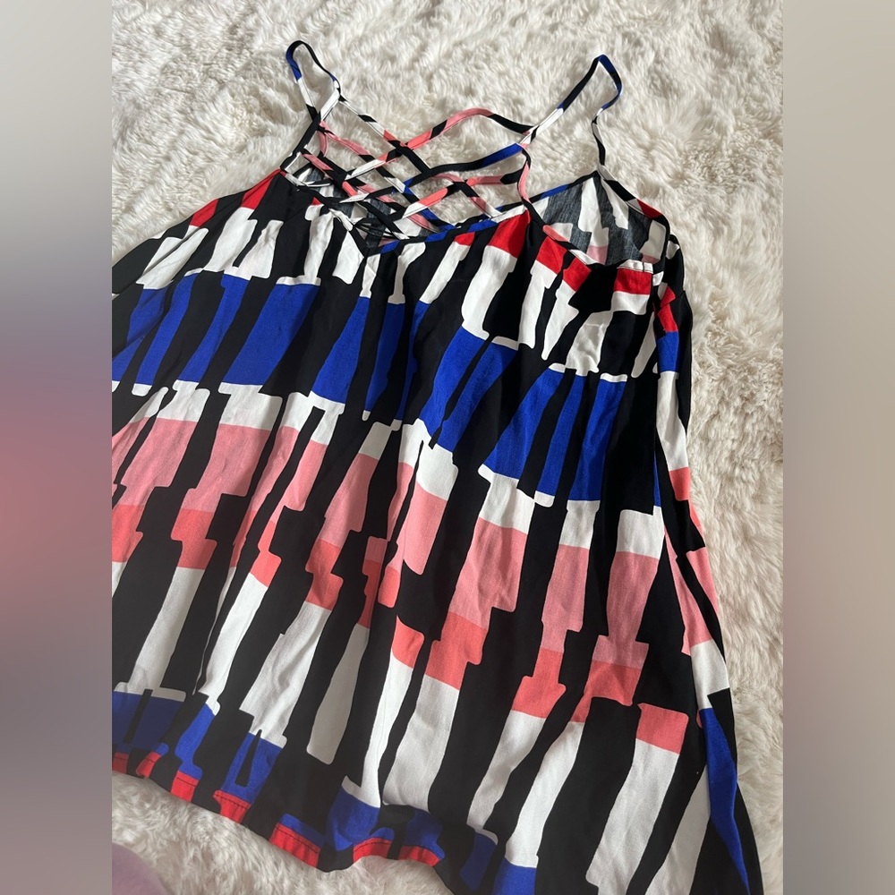*DONATED* Brand NWT 😍🇺🇸 Jack by BB Dakota multi color spaghetti strap tank - Picture 9 of 14